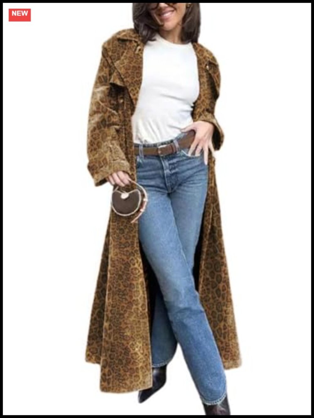 Faux Suede Open Front Long Trench Coat Notched Lapel Double Breasted Maxi